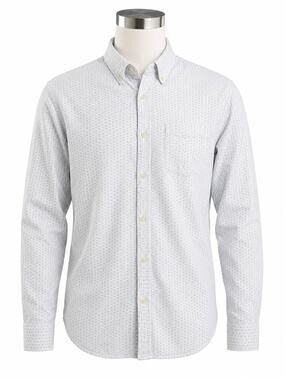 JACHS New York White & Blue Long Sleeve Button-Down - Size L